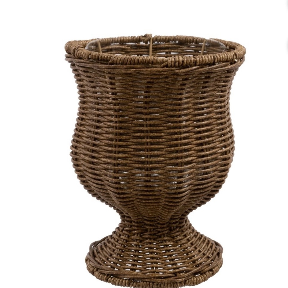 My Texas House 8 in Goblet Woven Planter, Brown